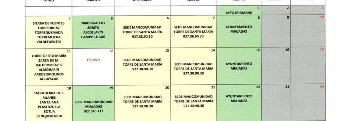 Rutas octubre 2021